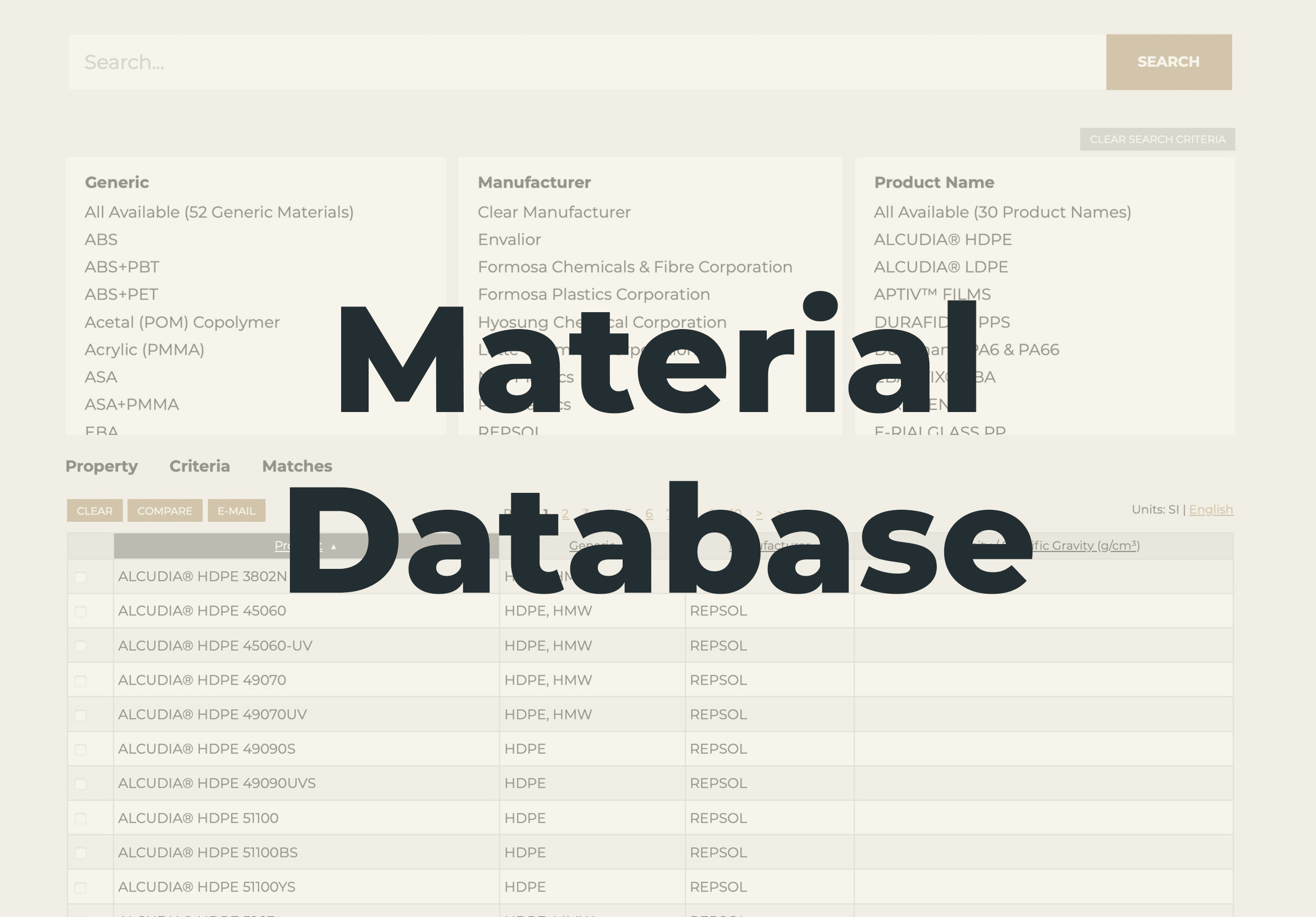 material-database
